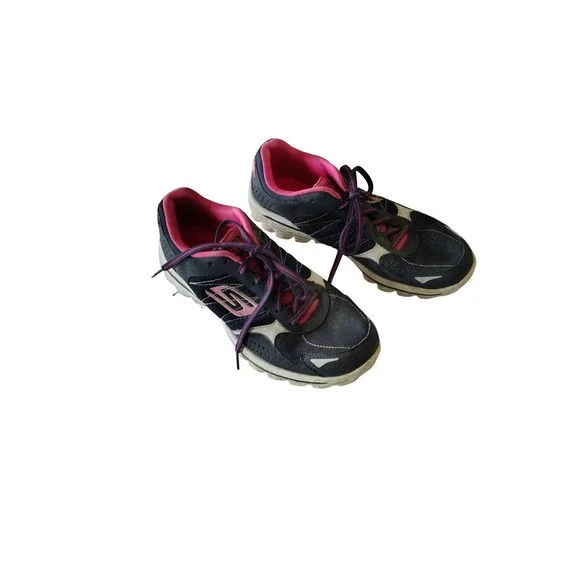 Skechers GoRun Navy Pink Leather Textile Running Shoes Sneakers Women‎ 7.5 13960