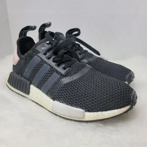 Adidas NMD R1 Black Pink B37649 Running Womens Sneaker Shoes Size 8