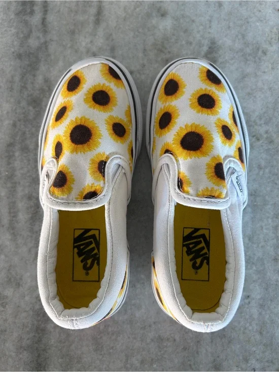 Vans Sunflower Slip-ons Kids Size 11