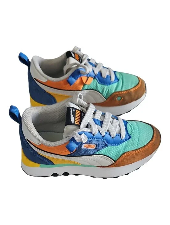 Puma Rider FV Sneakers. Suede Material, Multi Color Boys 13C