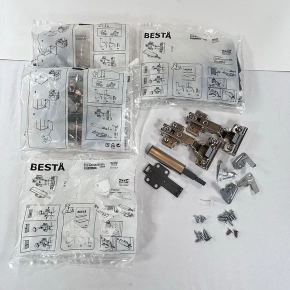 Lot Of 4, Two packs of IKEA Besta Soft Closing Push-Open Hinges, 802.612.58