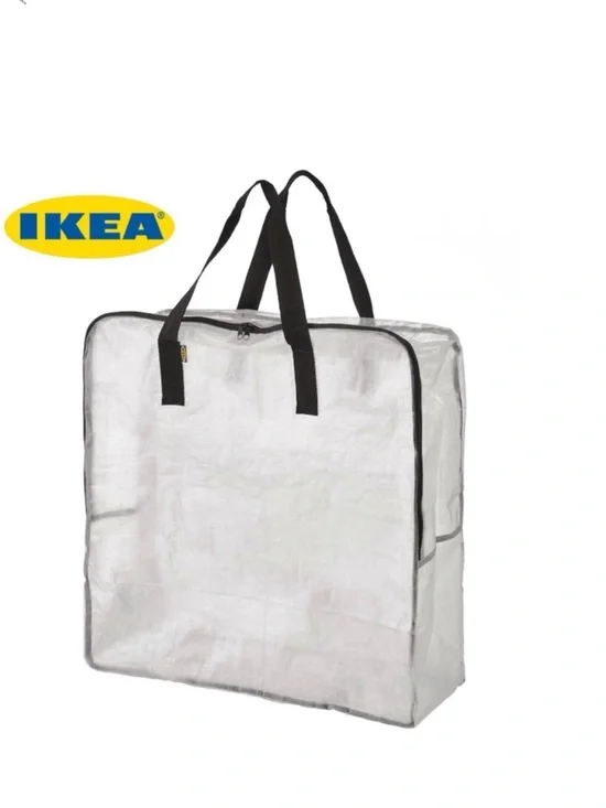 IKEA DIMPA Clear Durable Transparent Bag Fexible Extra‎ Large Storage Bag