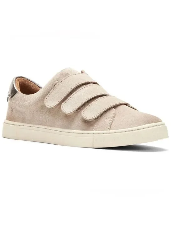 FRYE Womens Beige Metallic Ivy Round Toe Platform Leather Sneakers Shoes 7 GUC