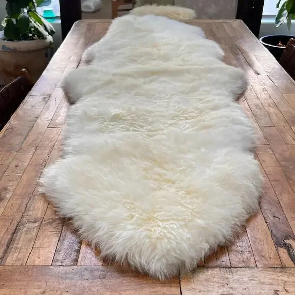 Ikea Genuine Sheepskin Throw Rug White 16