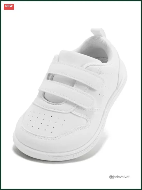 Toddler Boys Girls Barefoot Sneakers Wide Toe Box Zero Drop Non-Slip Hook & Loop