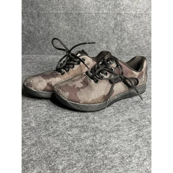 NOBULL Trainer Camo SuperFabric Cross Training Shoes Womens 7.5 Mens 6 Brown Bla