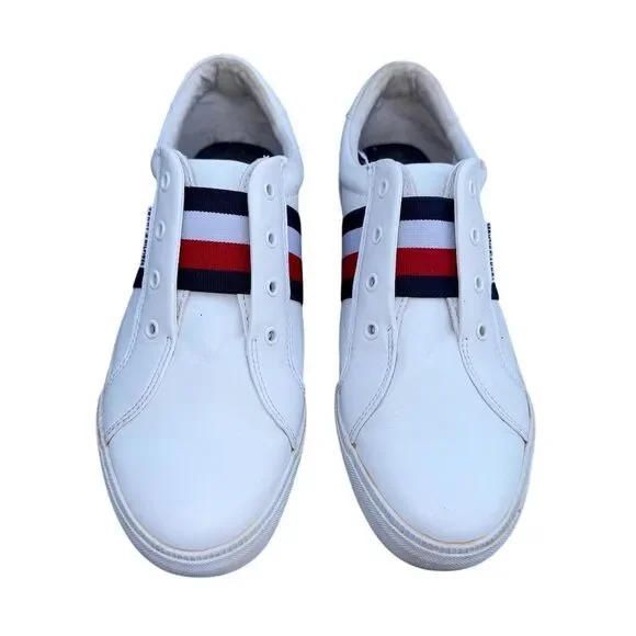 Tommy‎ Hilfiger Women's White Slip-On Sneakers Casual Flats 9