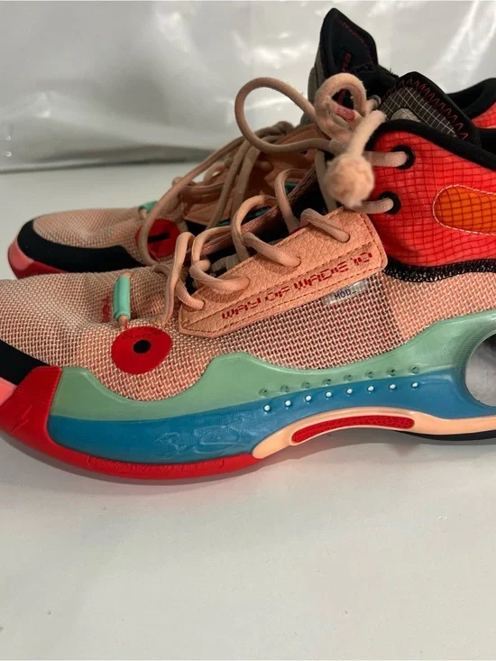 Women’s Multi-Color Athletic Sneakers - Coral / Aqua