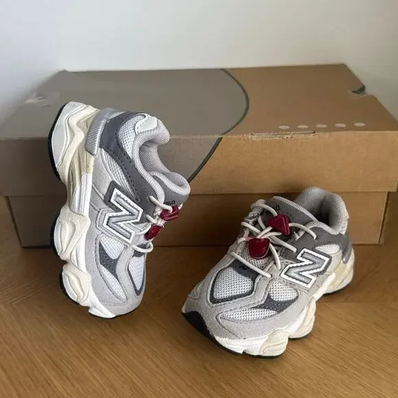 New Balance 9060 Grey/White Toddler Sneakers- SZ 6 C