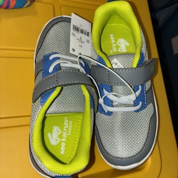 See Kai Run Basics Size 11 Toddler Boy Sneakers Tennis Shoes School No Tie