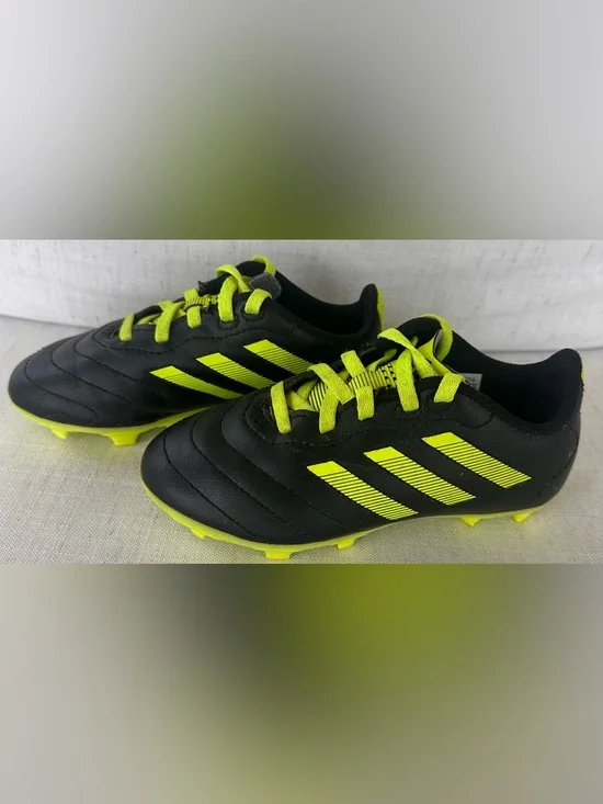 Adidas Goletto FG Soccer Cleats Kids US 11K Black Solar Yellow Youth EU 28.5