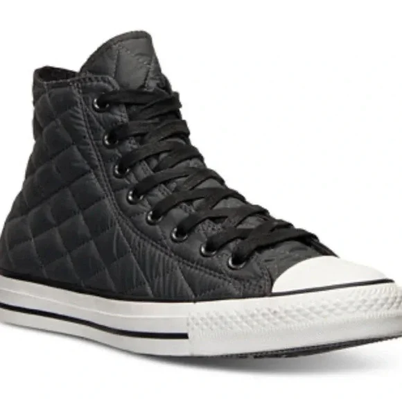 Converse All Star Chuck Taylor Black Quilted Lined Unisex Sneakers