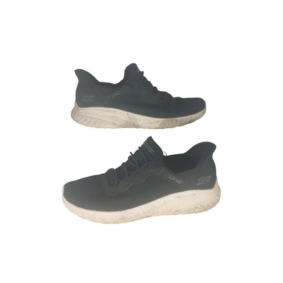 Skechers‎ Bobs Slip-ins Sneakers 9 Black Hands-Free Walking Shoes 117500