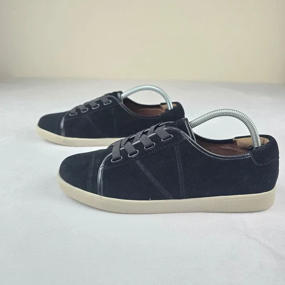 Vionic Black Suede Lace Up Sneakers‎ Women's Comfort Casual Shoes Size 9.5