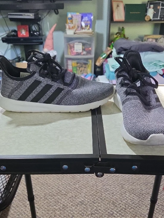 adidas Womens Black and‎ Gray Knit Sneakers