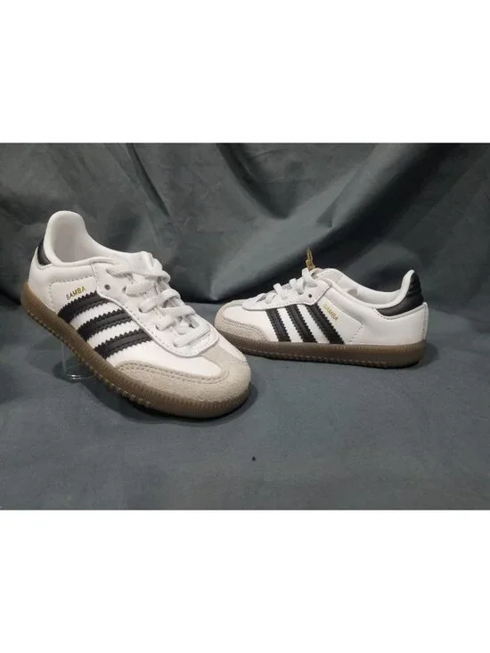 Adidas Samba OG EL I  Sneakers  White Black Size 7 Toddler NEW NO BOX!