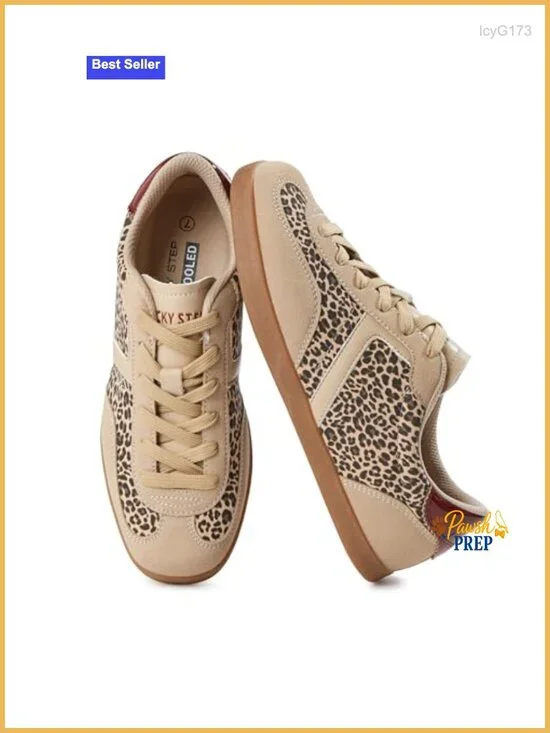 PU Leather Fashion Sneakers Non Slip Comfortable Casual Retro Lace Up