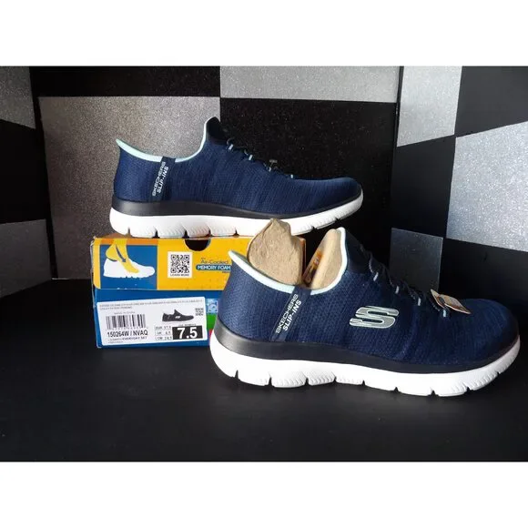 Skechers Hands Free Slip-in Sneakers - Navy (Size US Women's 7.5)
