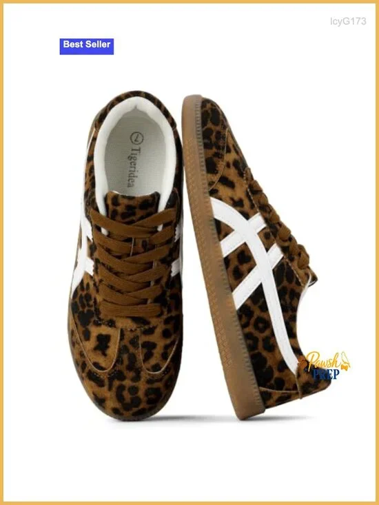 Faux Suede Lightweight Lace Up Fashion Sneakers Retro Walking Shoes