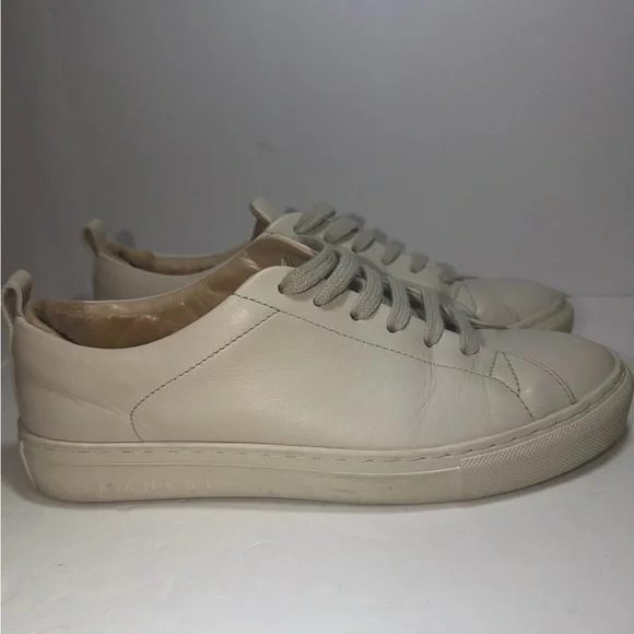 Kanebei‎ Women's Cream Leather Sneakers size 38 or us 7.5