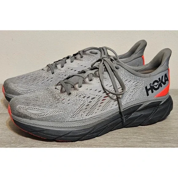 Women Hoka One One Clifton‎ 8 Gray Pink 1119394 SDPK Woman's Size 11 B