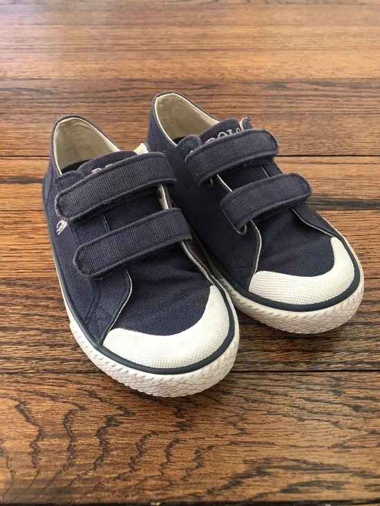 Polo Ralph Lauren Velcro Toddler Shoes, Navy/White, Size 10