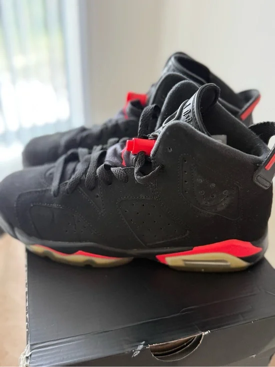 Jordan Kids' Black and Red High-Top Sneakers