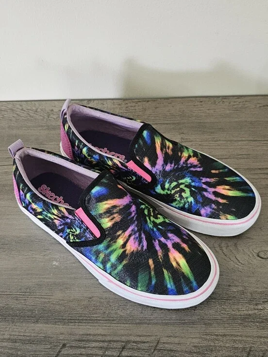Skechers Marley Electric Tie Dye Black Multicolor Pink Kids Girls Sneakers 4