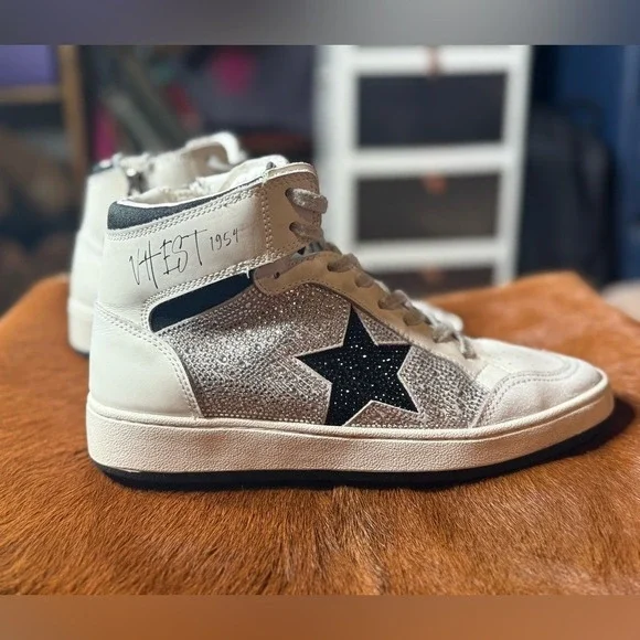 Vintage‎ Havana Dream Rhinestone High Top Sneakers Y2K Glam Size 8