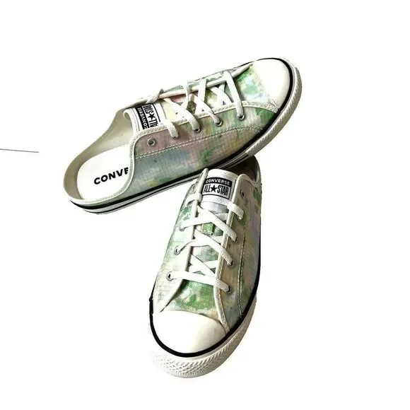 Converse All Star Multicolor Mule Shoes Womens Sz 6 Slip On Flats Comfort Casual