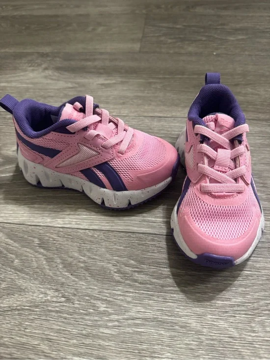 Toddler girl Reebok pink and purple shoes