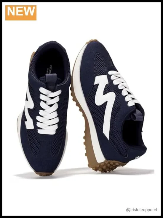 Lightweight Canvas Lace Up Fashion Sneakers Memory Foam Insole Non-Slip