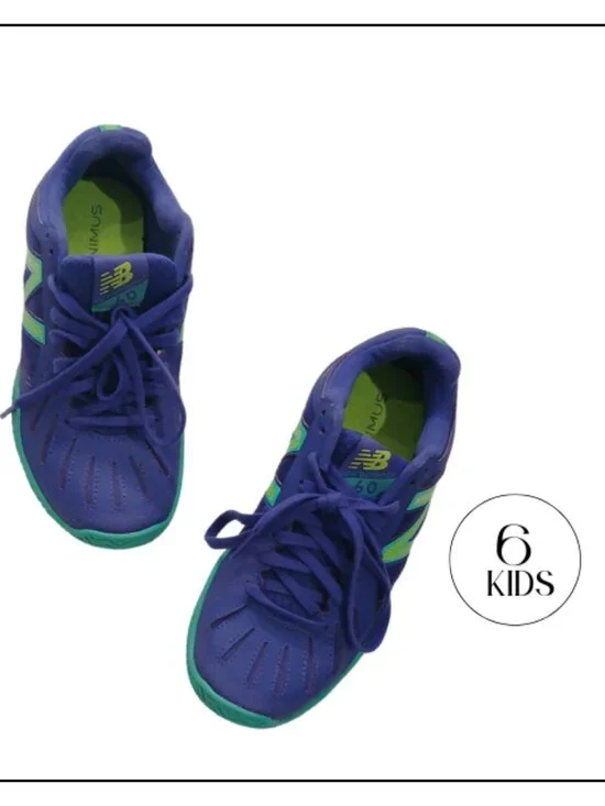 New Balance Kids Purple and Green Athletic Sneakers