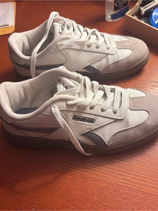 Reebok White & Light Gray Low-Top Sneakers