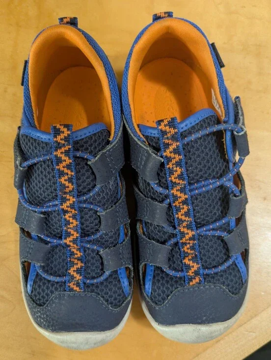 Stride Rite Navy and Orange Kids Athletic Sneakers