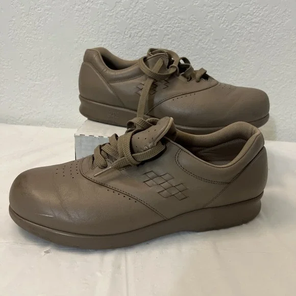 SAS Free Time Leather Lace Up Sneaker Shoes Womens 10WW Extra Wide Walking USA