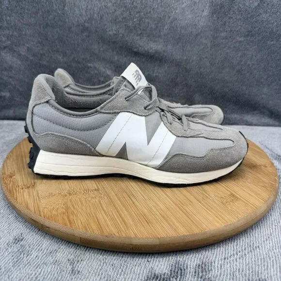 New Balance 327 Shoes Boys Size 5 Gray Suede Mesh Athletic Sneakers GS327GR