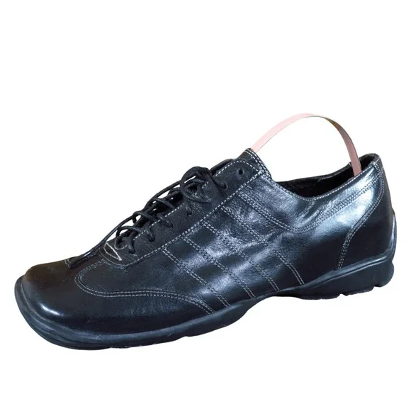 Nine West Faina Womens Oxford Shoes Size 6 Walking Comfort Black Leather