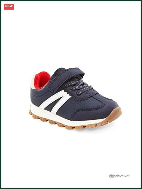 Unisex-Child Bailey Athletic Sneaker Hook & Loop Strap Lightweight