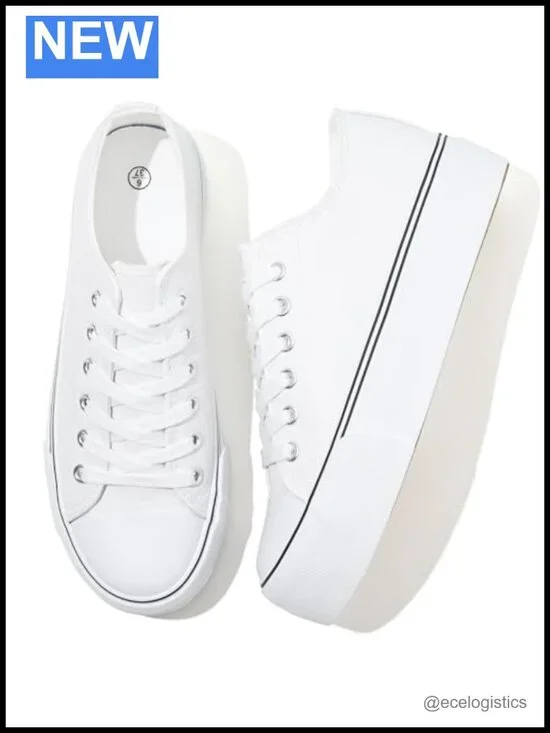 Women's PU Leather Platform Sneakers with Non-Slip Sole 1.57in