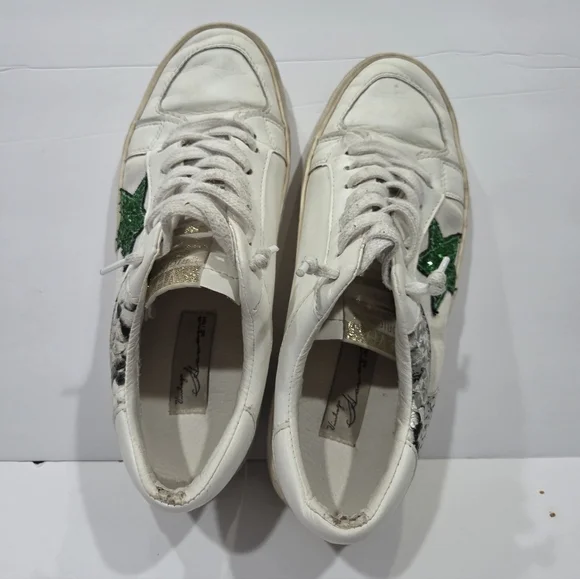 Vintage Havana Women's White and Green Sneakers Sz.6,5