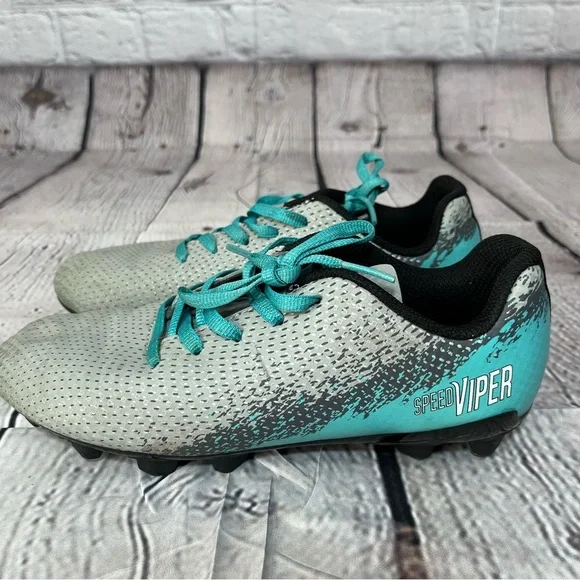 DSG Speed Viper Youth Soccer Cleats Size 3 Gray Teal