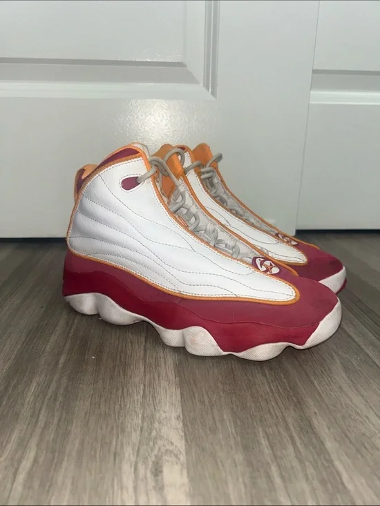 ♻️ Jordan Pro Strong White Cardinal Red Vivid Orange