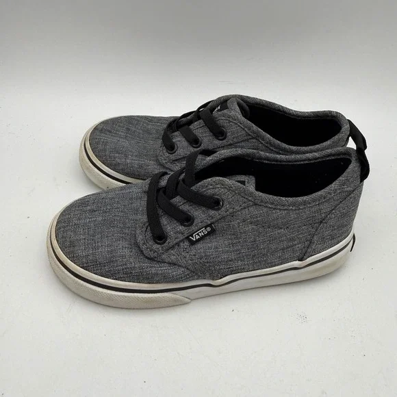 Vans Atwood Sneakers Toddler Size 9 Grey Canvas Low Top Skate Shoes
