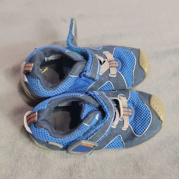 Toddler Pediped Blue Mesh Sneakers With Hook Loop Straps Size‎ 28