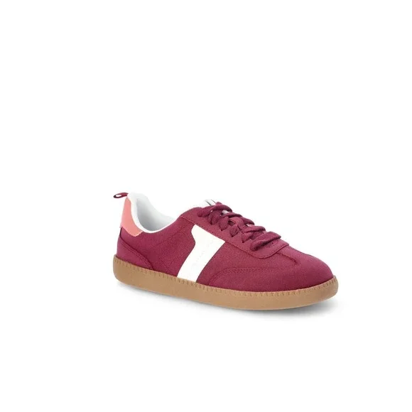 Wonder Nation Big Girls Size 6 Maroon Lace‎ Up Casual Soccer Sneakers Shoes