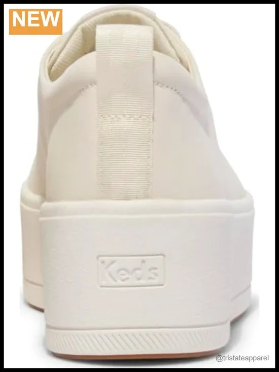 Platform Sneakers - Lightweight Cushioned Lace-Up Leather