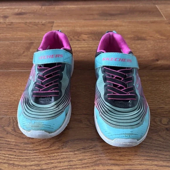 Skechers Kids' Aqua & Pink Athletic Sneakers