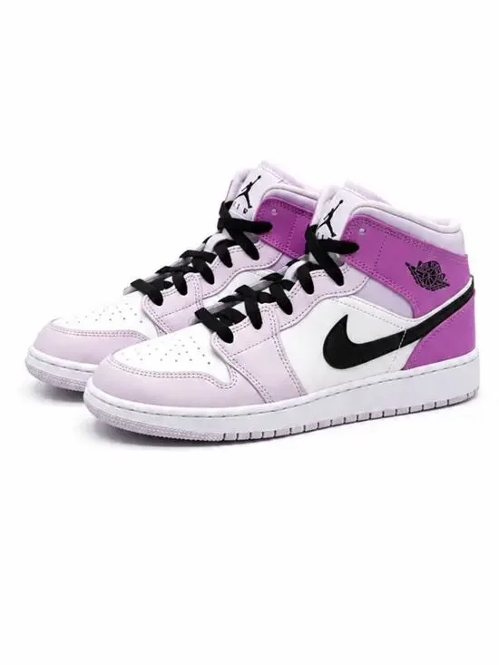 Air Jordan 1 Mid GS Barely Grape Sneakers Size 6.5