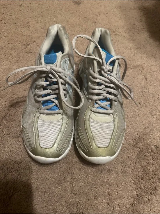Reebok Gray Sneakers with Blue Lining